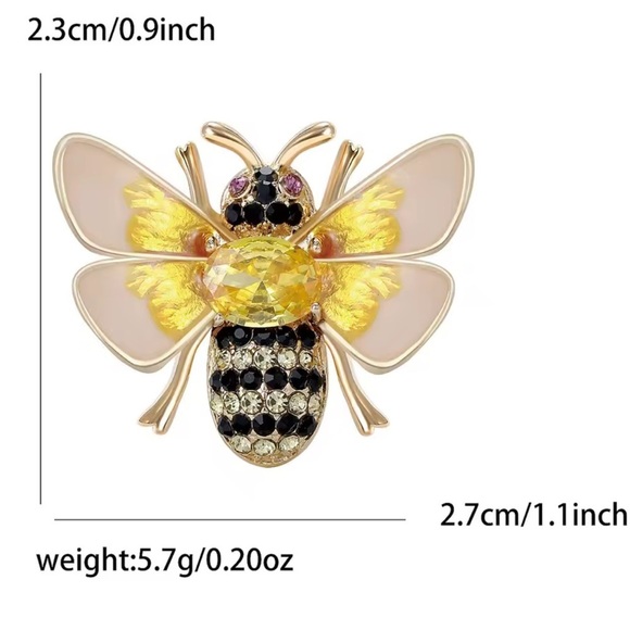 Luck Bee Elegant Gold Brooch - Picture 4 of 4